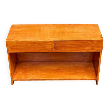 Vintage Low TV Unit Console with 2 Drawers and Niche in Scandinavian Style