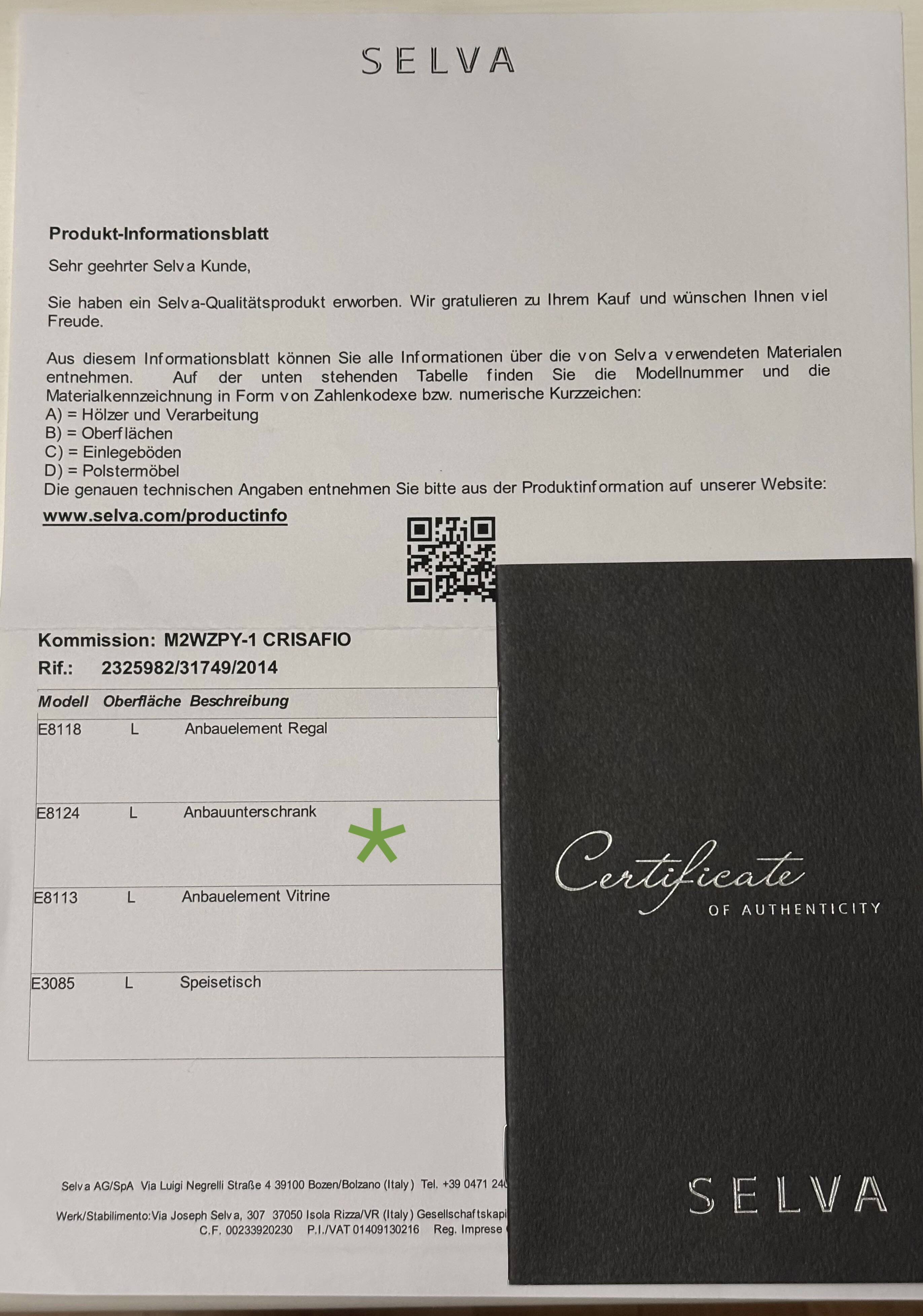 ITALIAN CRAFTSMAN TV FURNITURE SELVA