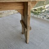 School bench in light, raw wood, 144 cm