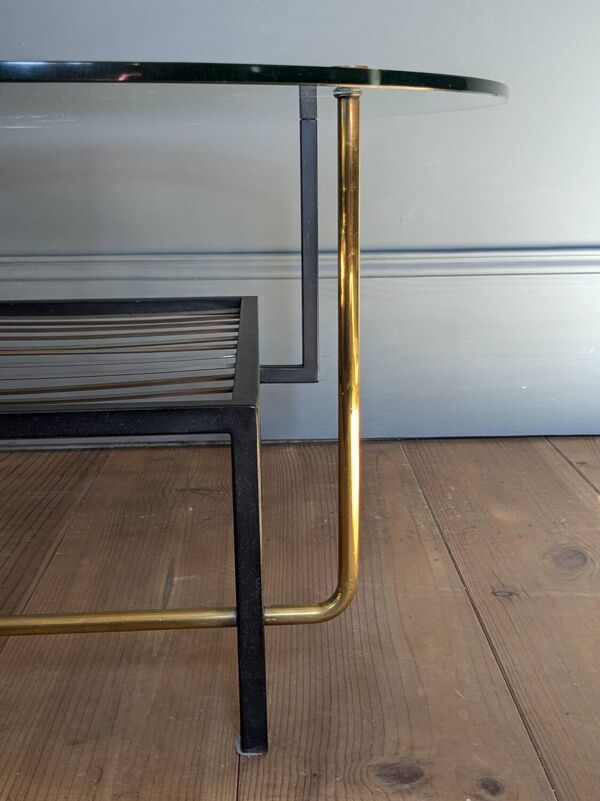 Table basse années 50 design asymétrique DLG de Mathieu Matégot