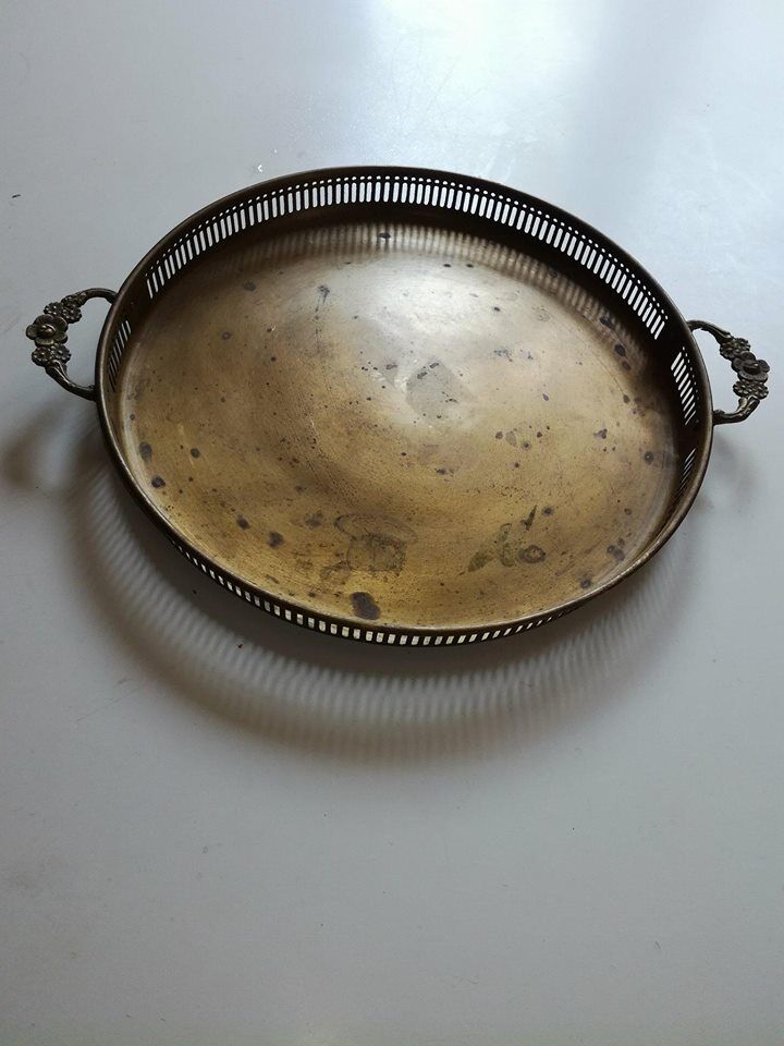 Brass serving tray
