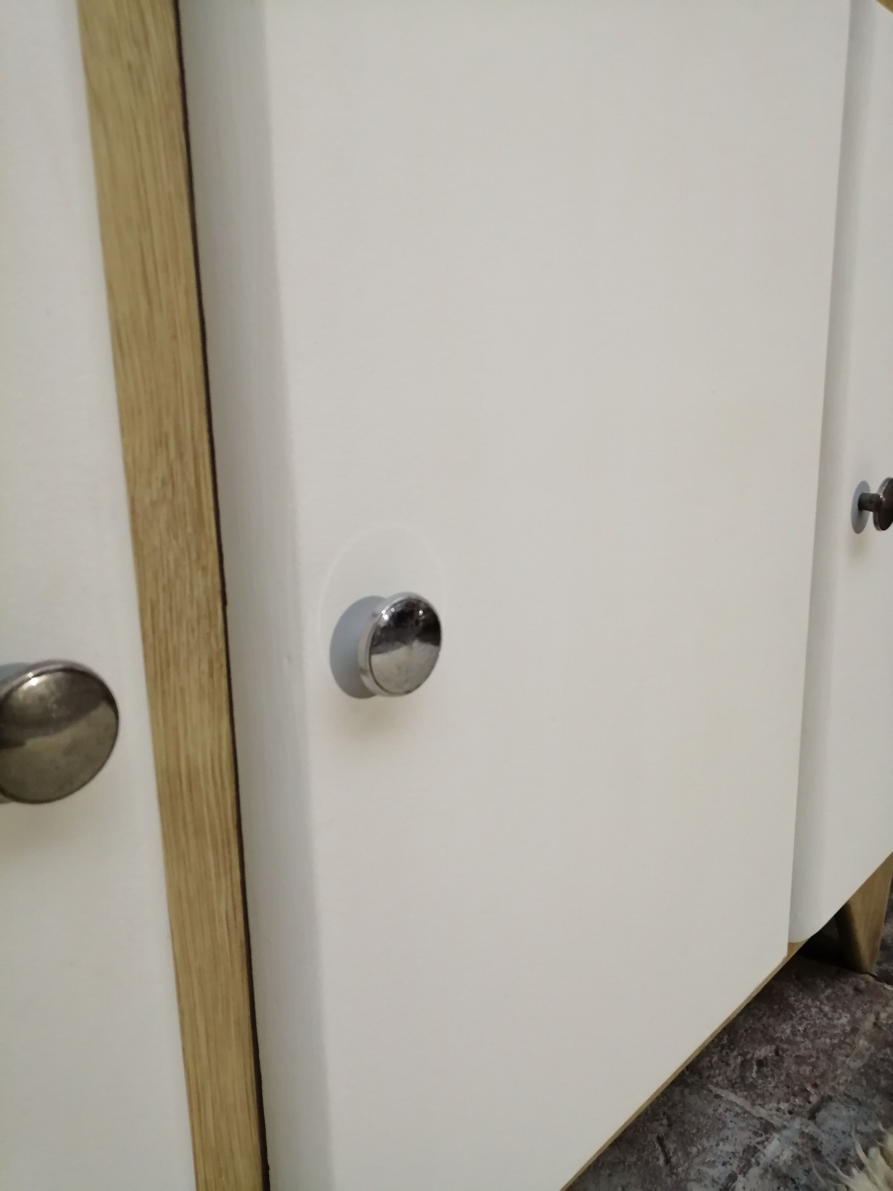 Buffet mado 50s white and brushed oak