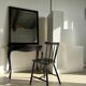 Rectangular mirror in molded blackened wood, beveled glass