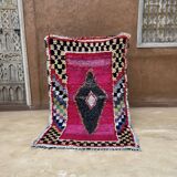 Pink Boucherouite carpet - 109 x 170 cm