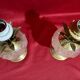 Pair of glass and brass lamp bases, "Maison Le Dauphin", "Daumes" model, 1980s
