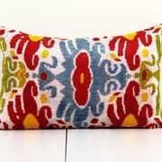 Yellow velvet i̇kat pillow