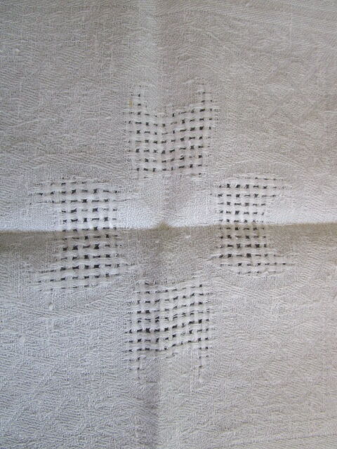 10 antique tea towels damassées- embroidered 29x29cm