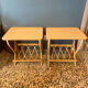 Pair of rattan bedside tables