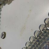 Miroir murano venice 1900 structure bois opalescent stylisées 22x24cm