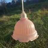 Vintage pink molded glass walker