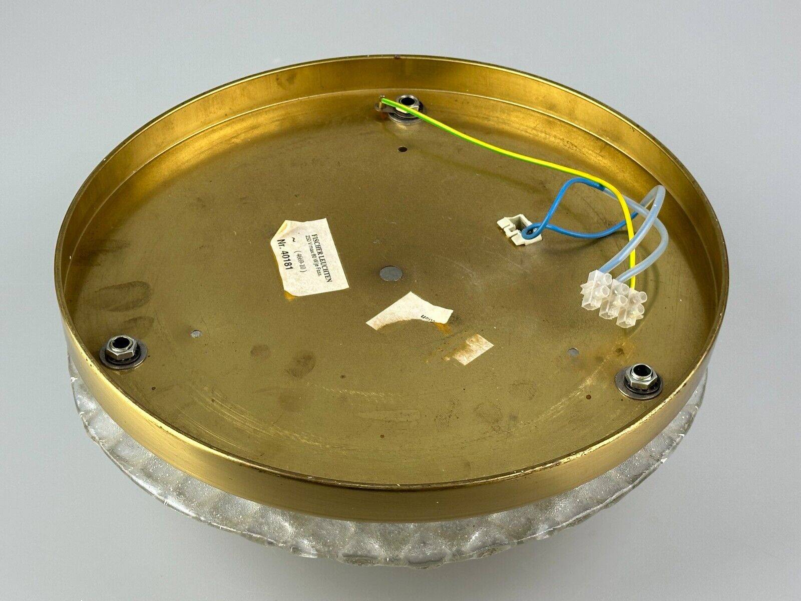 60s 70s Plafoniere ceiling lamp by Fischer Leuchten Germany Space Age