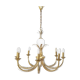 Lustre en laiton et ananas chromé, années 1970