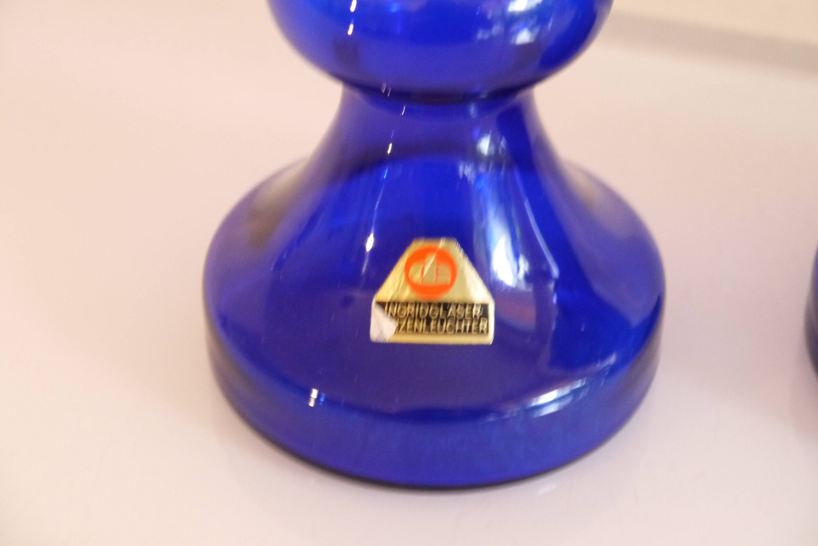 Paire de vases en verre pour Ingrid Glaser 1970