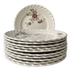 Set of 11 vintage Lunéville earthenware dessert plates