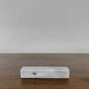 Lot de 8 portes-couteaux en marbre blanc