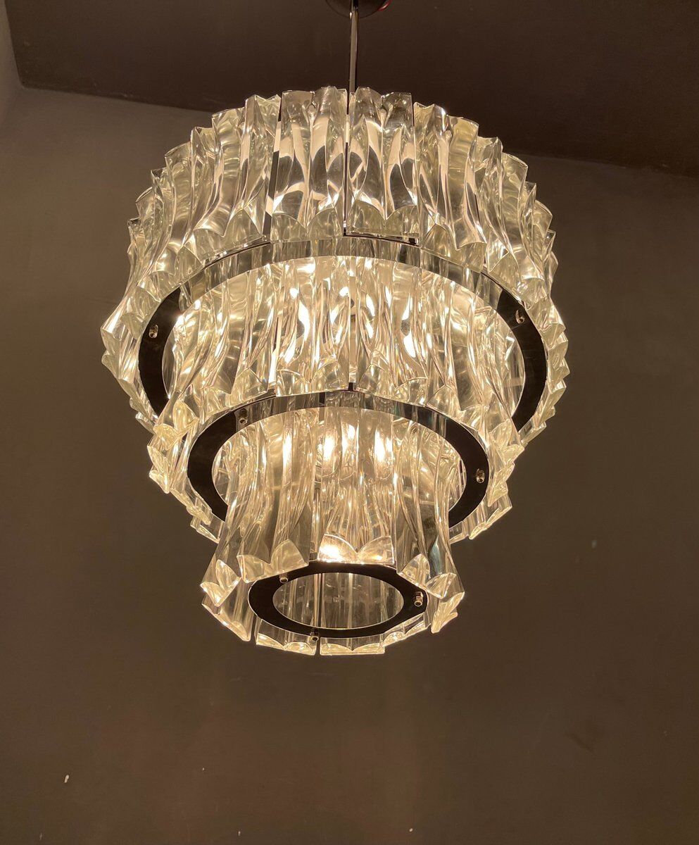 Mid-century italian murano glass chandelier
