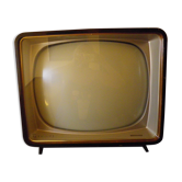Téléviseur vintage Philips encadrement bois laqué -Hollande- Années 50