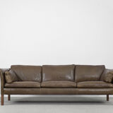 Mid-Century Modern Vintage Leather Cromwell Sofa by Arne Norell, 1960s