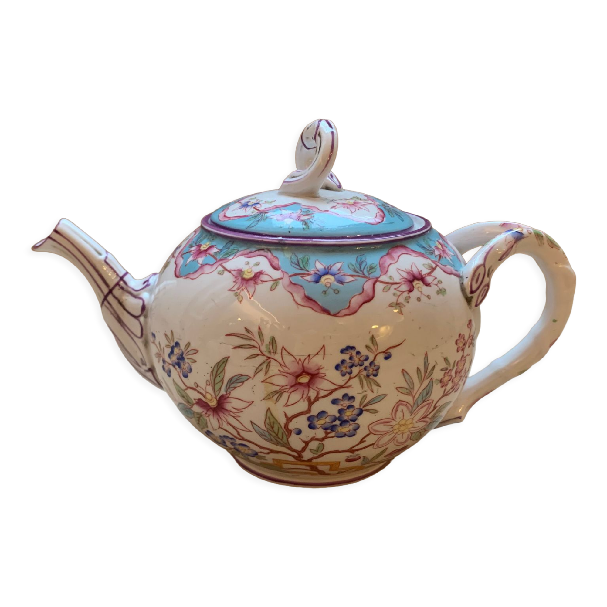 Porcelain teapot Sarreguemines