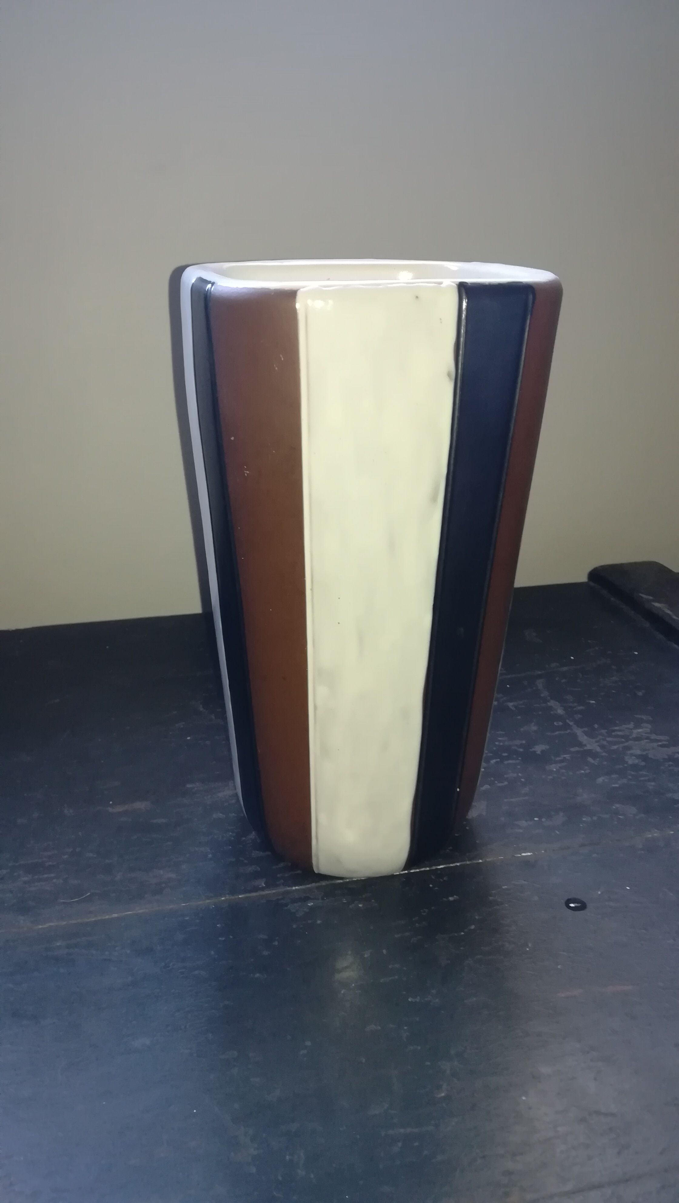 Vase Elchinger tronconnique ceramic, circa 1950