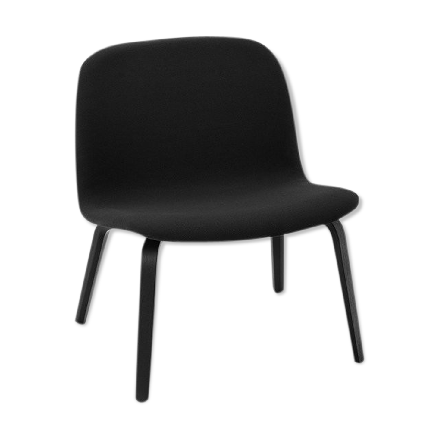 Muuto Visu lounge chair by Kvadrat Steelcut 190, in black