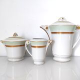 Coffee maker, milk jug and sugar jar porcelain JL&Cie Limoges