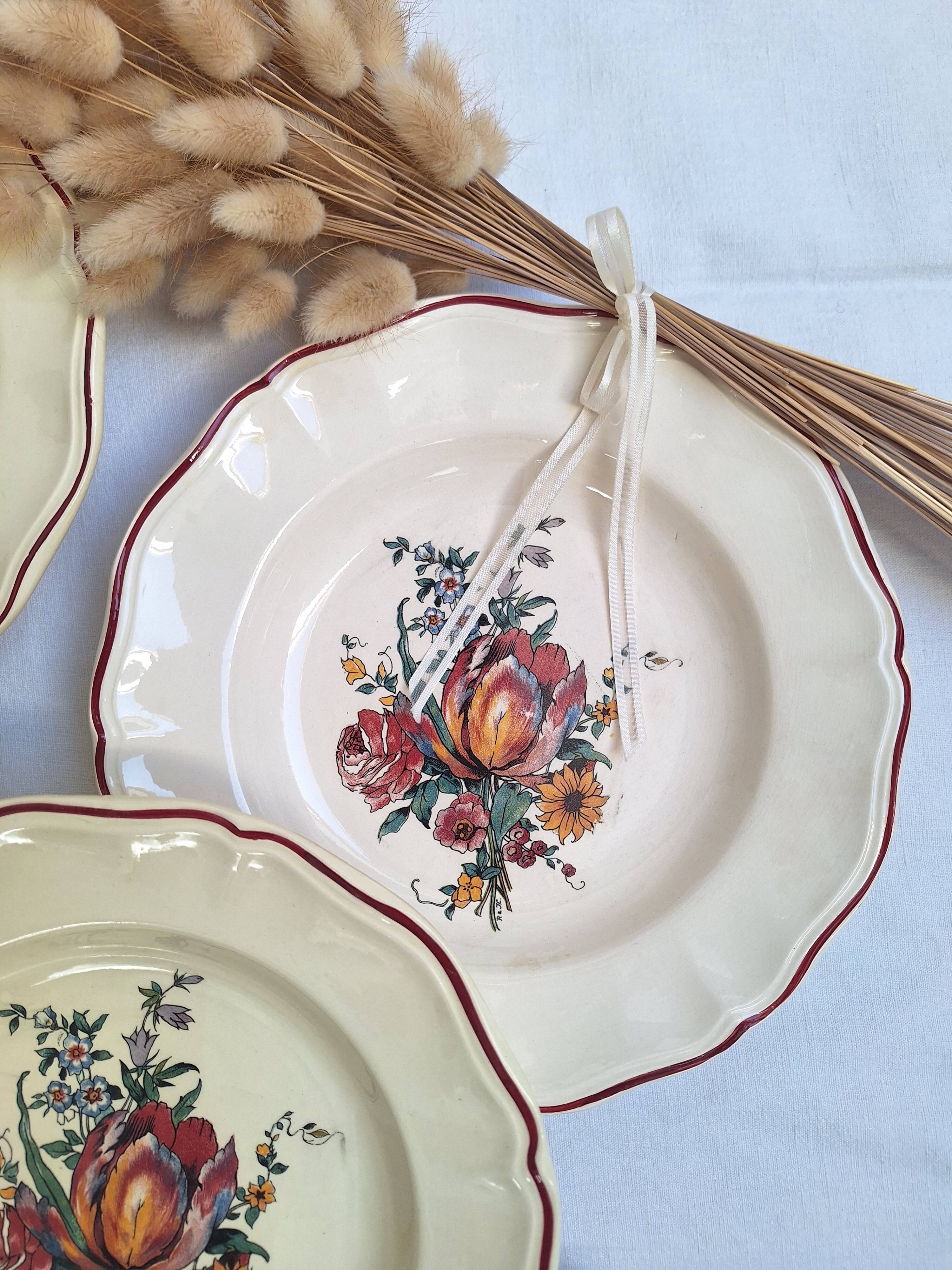 Assiettes creuses Digoin Sarreguemines Modèle Loraine