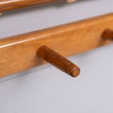 Solid Oak hanging Coatrack Johan Wulfers 1950s Holland