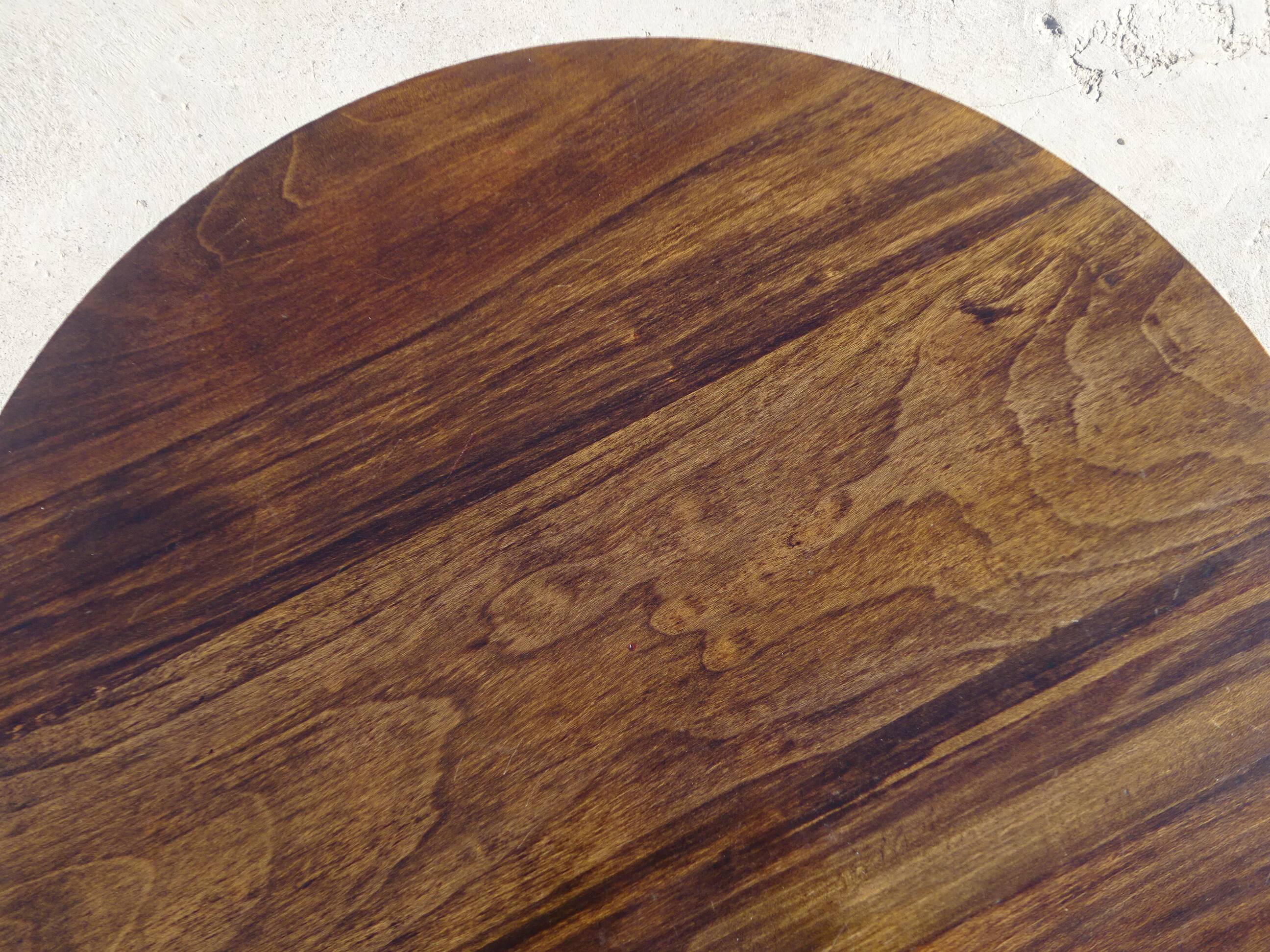Solid wood pedestal table, Ø60cm