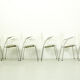 Set of 6 Arne Jacobsen 3207 Armchairs and Dining Table A826 by  Arne Jacobsen for Fritz Hansen