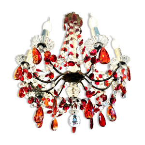 Lustre 9 feux ancien - pampilles