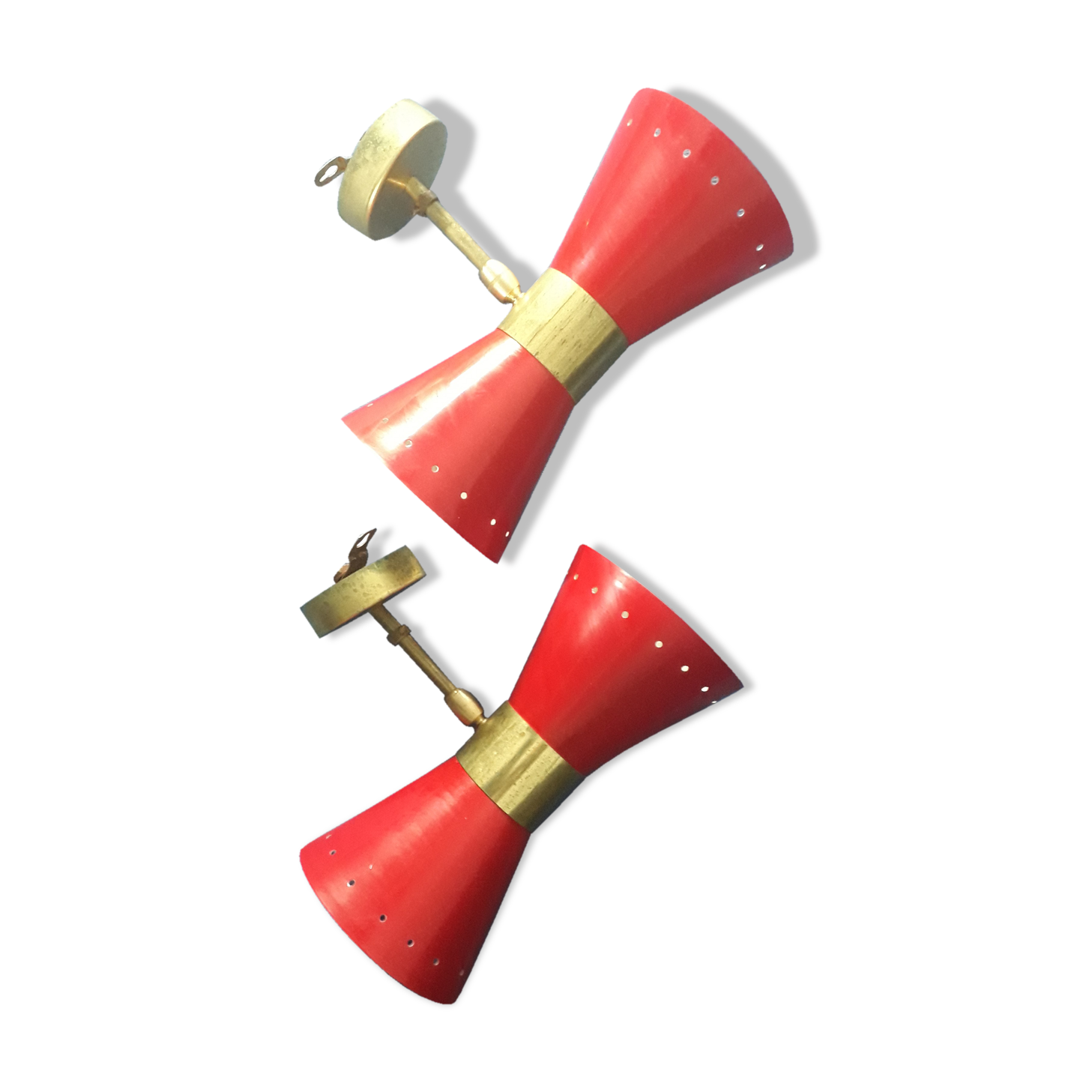 Italian red wall lights