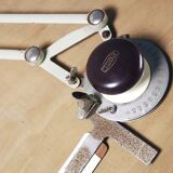 Dutch industrial drawing or architect's table witch lamp from rotanex-pool, 1950s