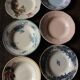 6 mismatched Terre de Fer soup plates from Digoin Sarreguemines