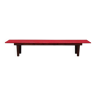 Red eco leather bench, Danish design, 1990s, production: Denmark