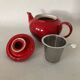 Le Creuset Cherry Red Teapot with Stainless Steel Filter 0.5L
