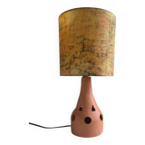 Openwork terracotta table lamp