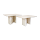 Paire de tables gigognes en travertin, Italie