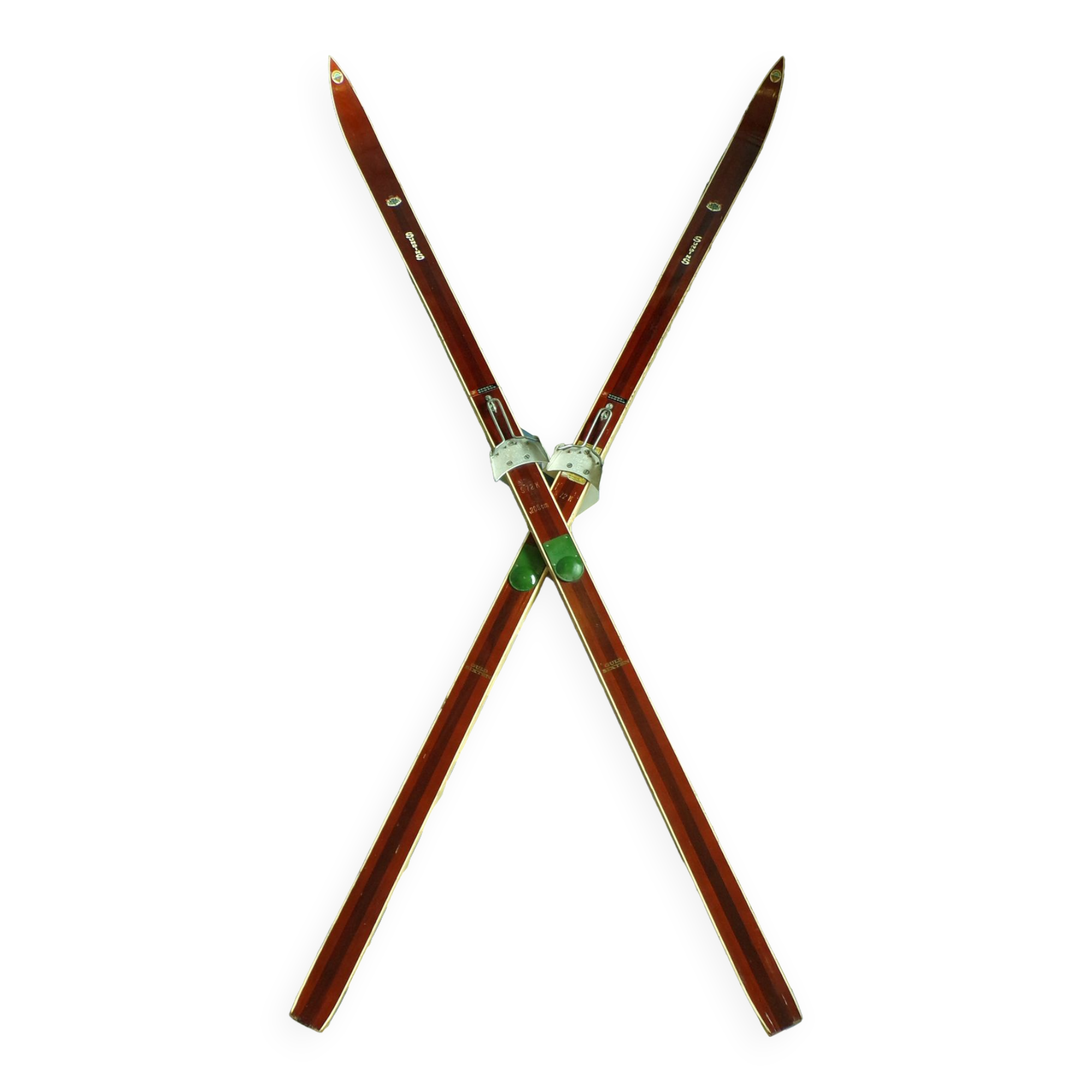 Vintage wooden skis 205 cm