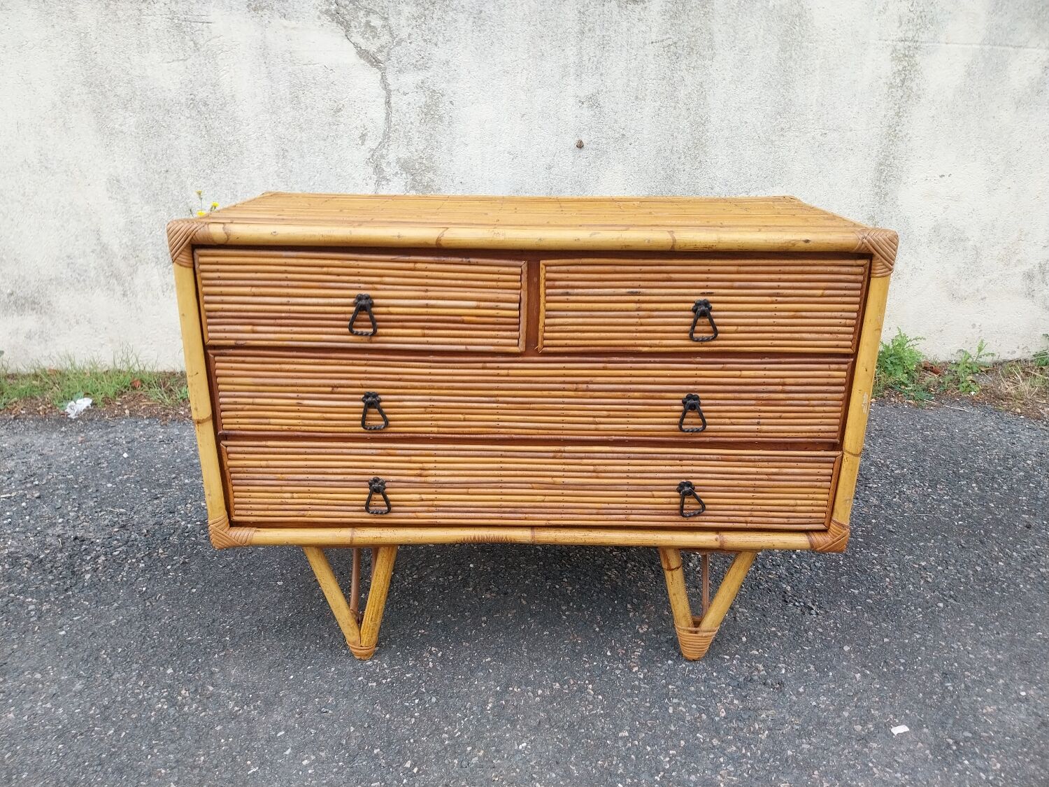 Bamboo chest of drawers