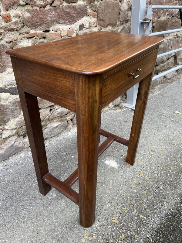 Guéridon selette console vintage louis philippe noyer 1950