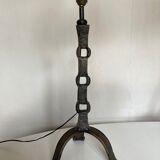 Beaten iron lamp 1970 brutalist