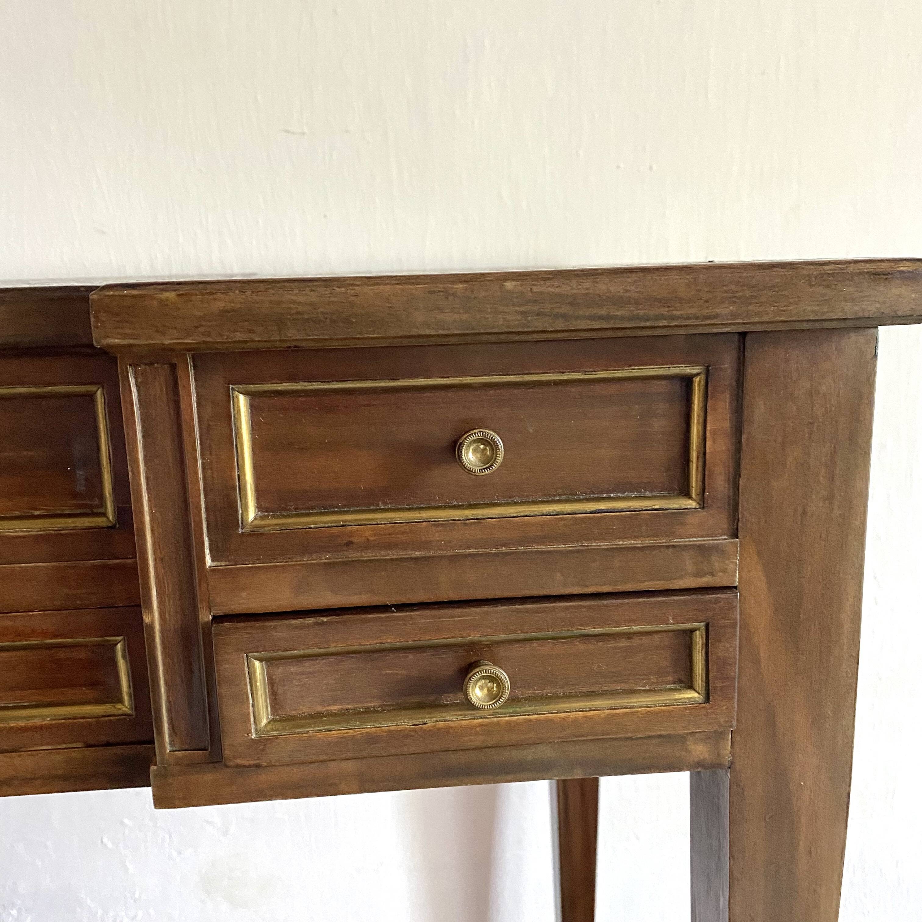 Dressing table, Louis XVI style mahogany side desk
