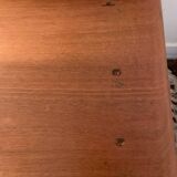 Side table / end table in wood and old metal