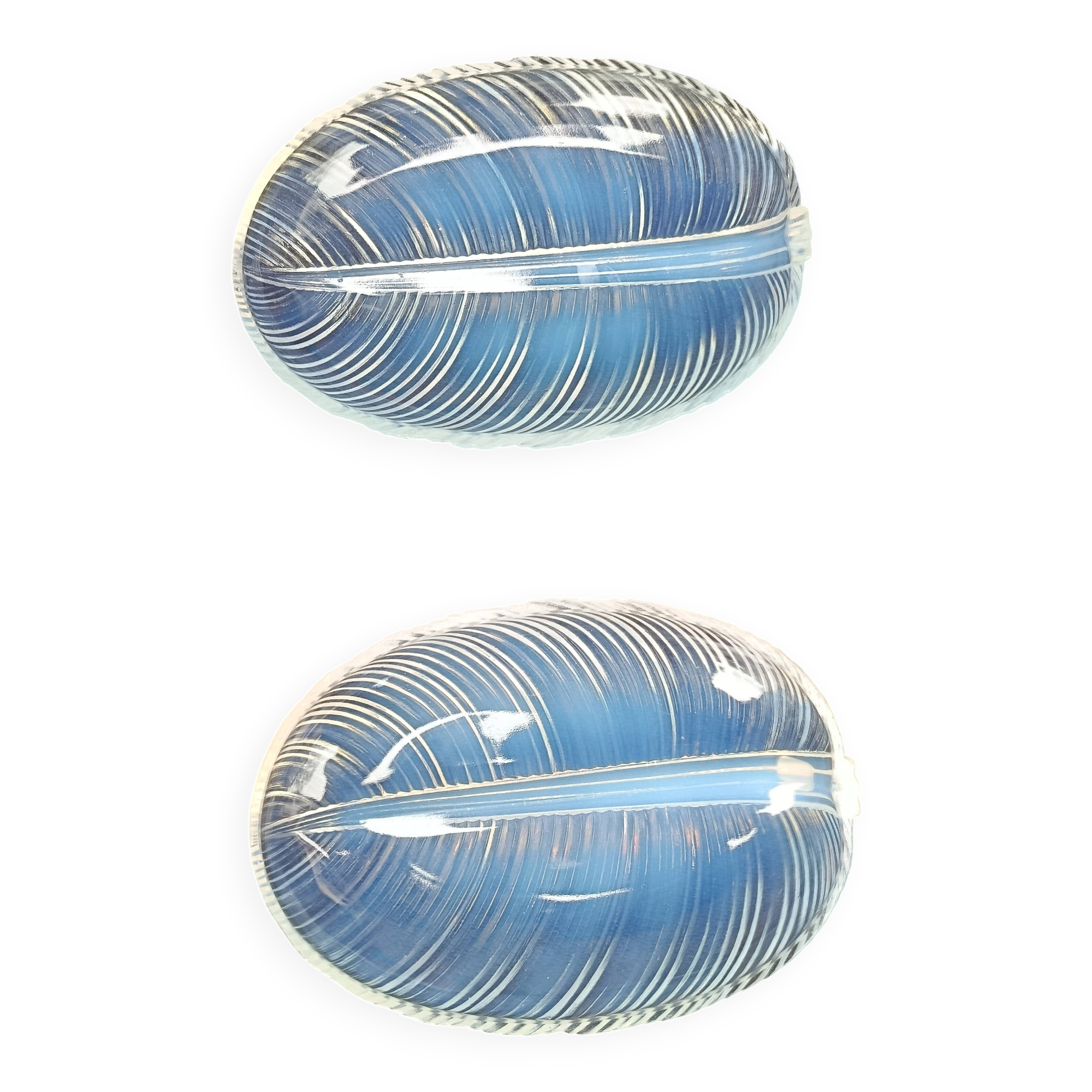 2 opalescent Tiffany pocket vases