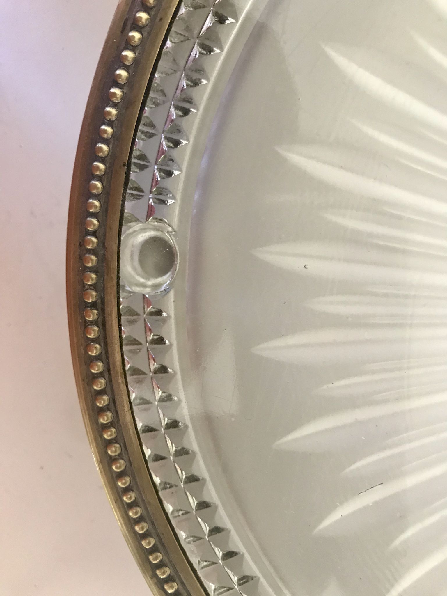 Verlys crystal and brass unders and downs