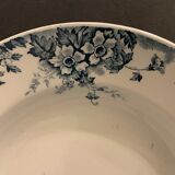 3 marie Louise blue hollow plates made of Saint Amand earthenware