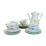 Mid century coffee crockery schirnding bavaria abstract decor in pastel colors 1950s