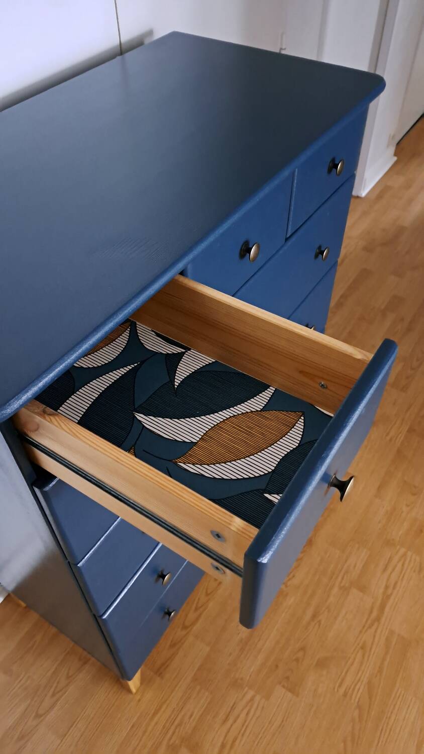 Rød Sødgren blue ganne 3 chest of drawers