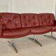 VINTAGE NORWEGIAN FREDERIK KAYSER FOR VATNE MØBLER 3 PERSON SOFA 1970,s